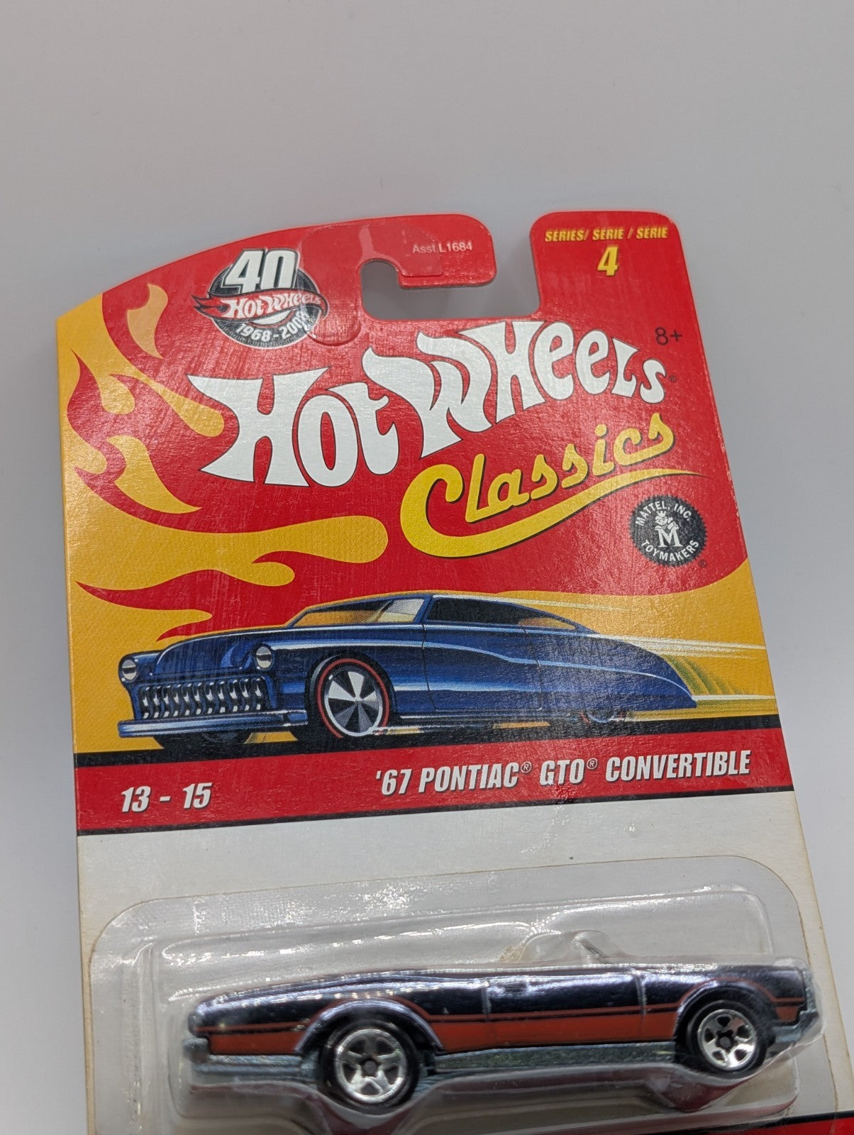 Hot Wheels Classics Series 4 13/15 '67 Pontiac GTO Convertible (Card Damage)