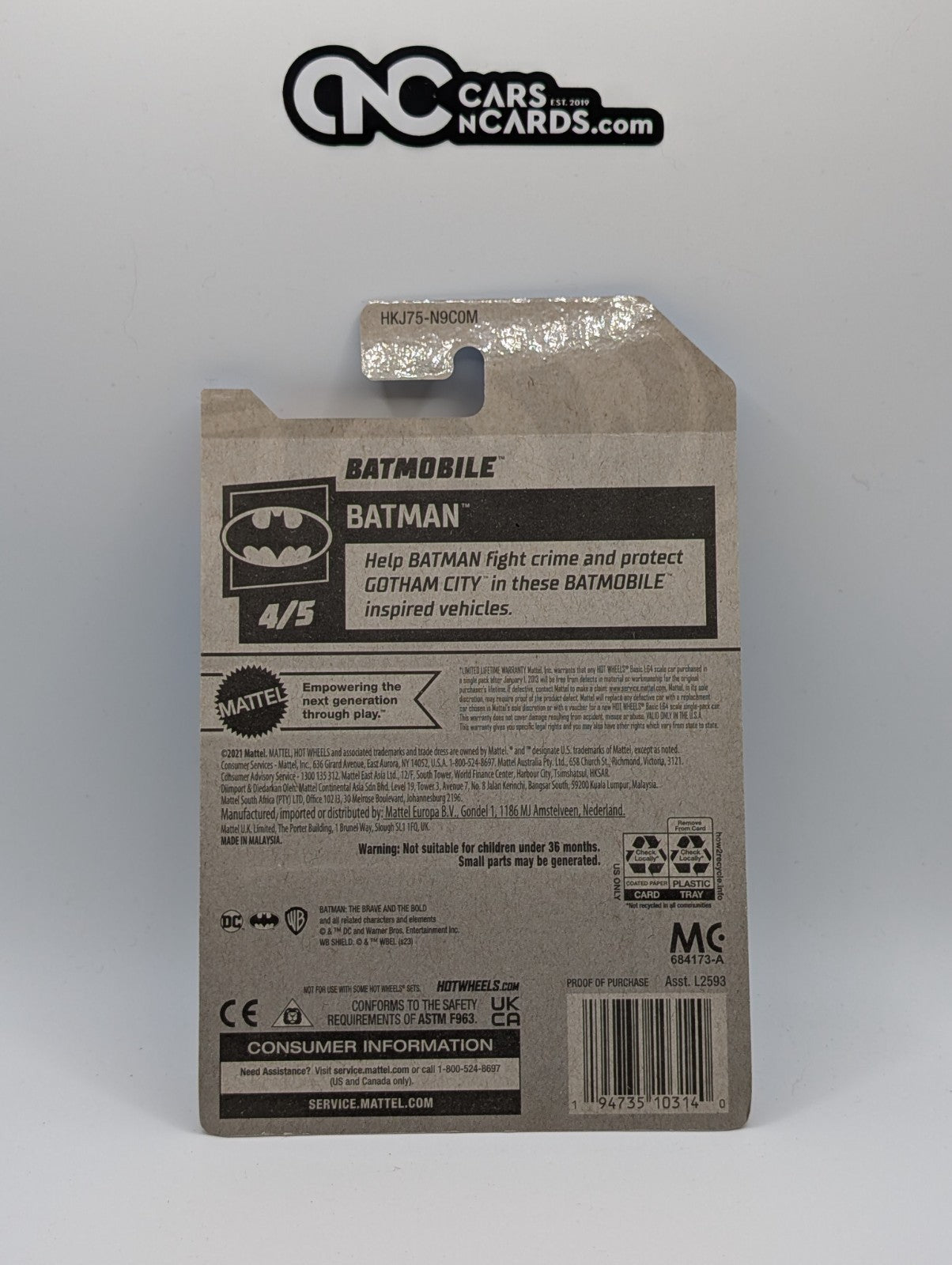 Hot Wheels Batman 4/5 Batmobile 137/250 (Soft Corners)