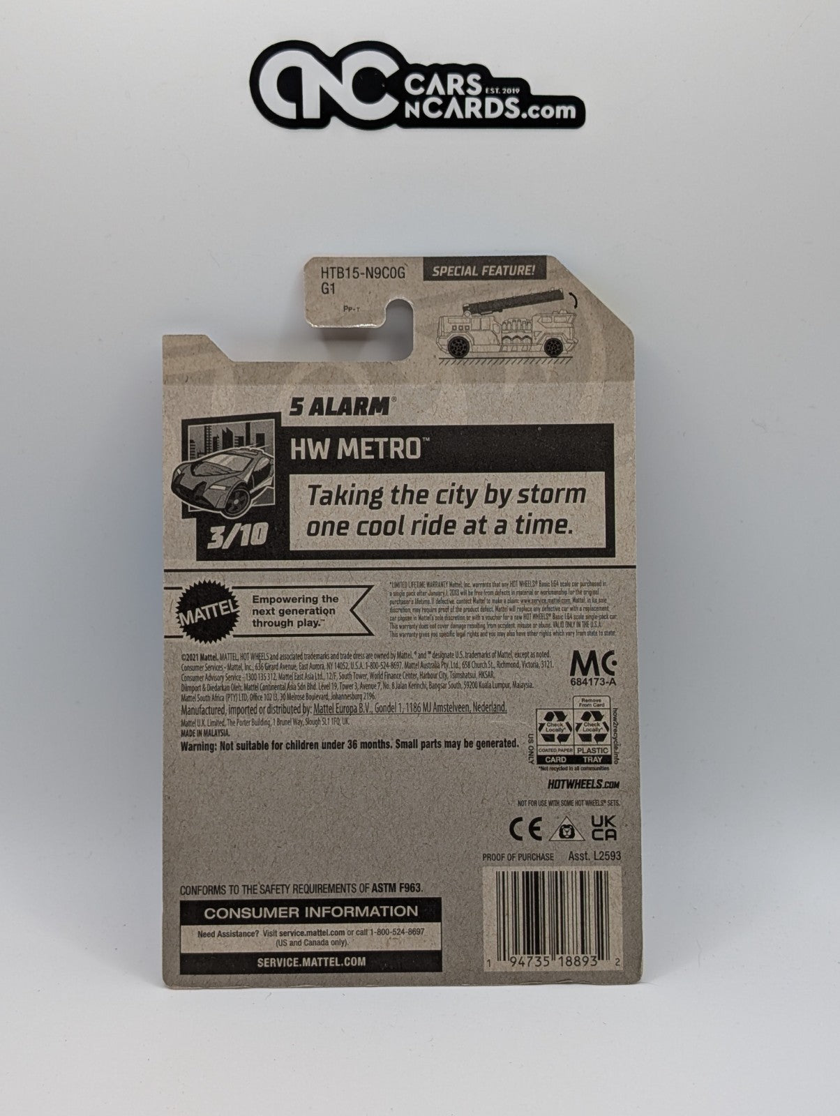 2024 Hot Wheels HW Metro 3/10 5 Alarm Fire Truck 125/250