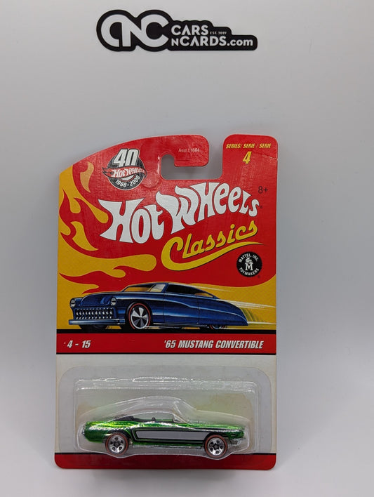 Hot Wheels Classics Series 4 4/15 '65 Mustang Convertible Green (Card Damage)