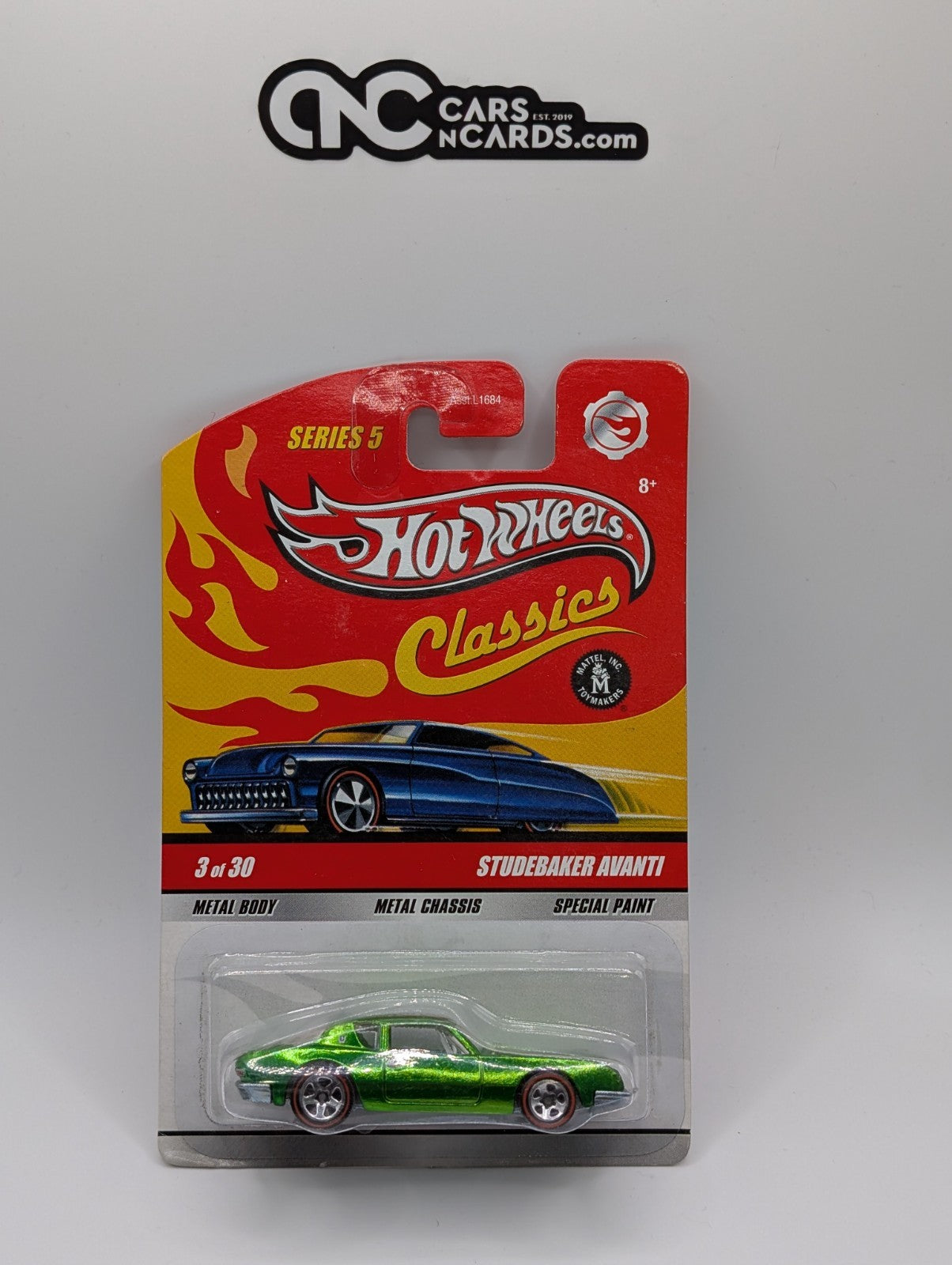 2009 Hot Wheels Classics Series 5 3/30 Studebaker Avanti Green (Soft Corners)