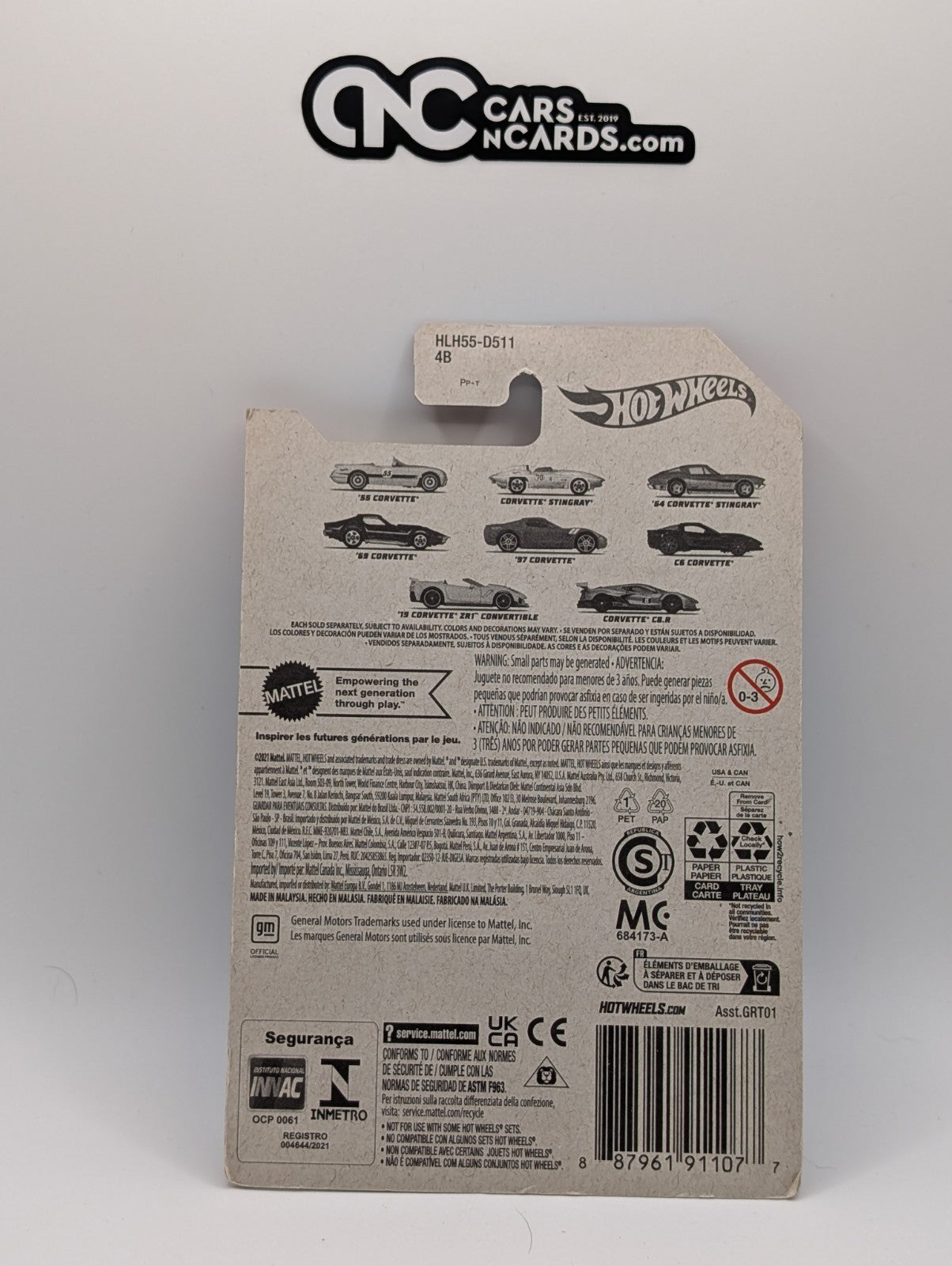 Hot Wheels 70th Anniversary 8/8 Corvette C8.R (Soft Corners)