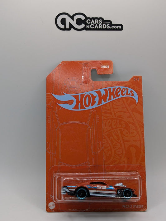 2021 Hot Wheels Orange And Blue 5/6 Project Speeder (Card Damage)