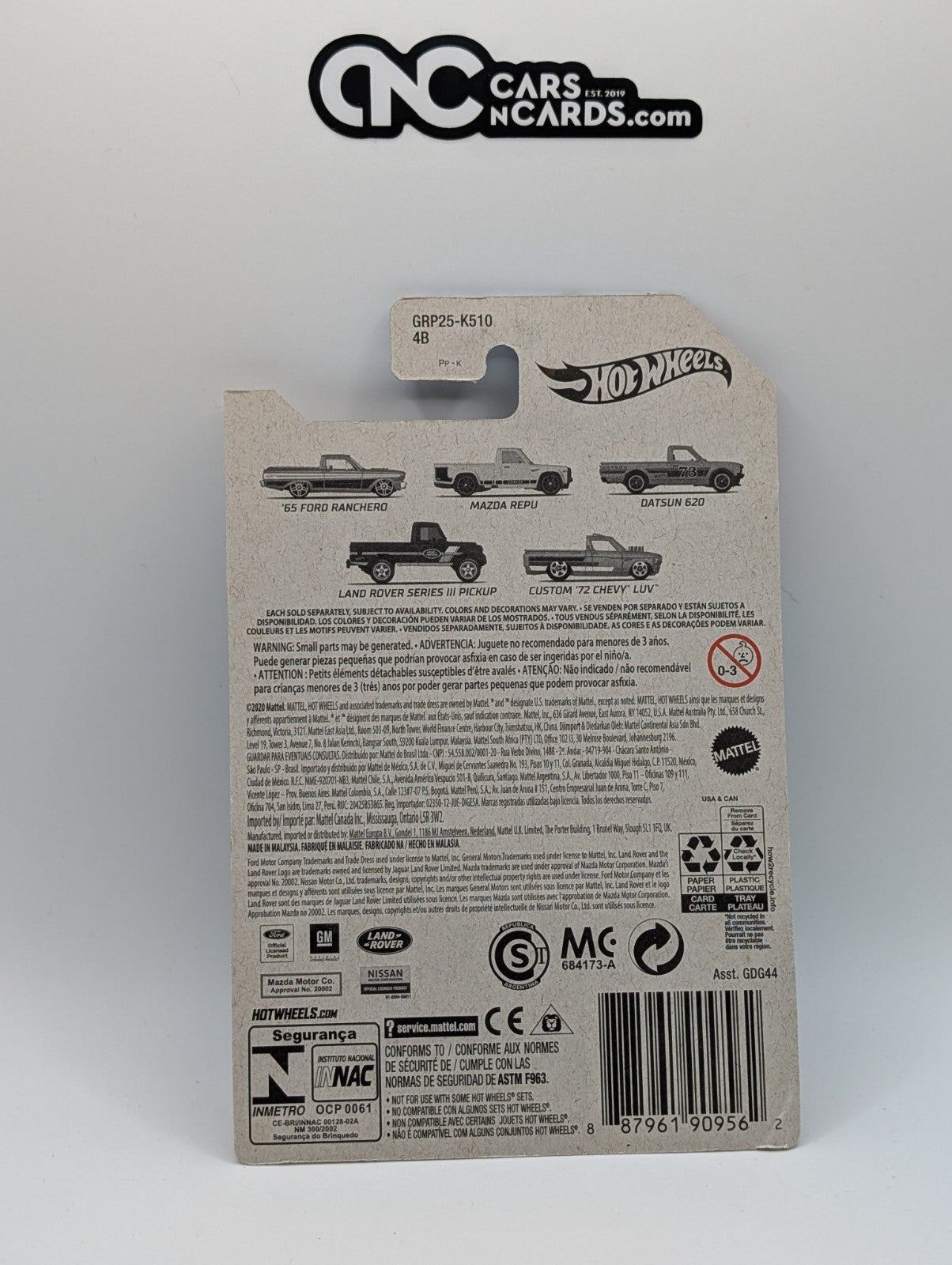 2021 Hot Wheels Walmart Truck Series 3/5 Datsun 620 (Cracked Blister)