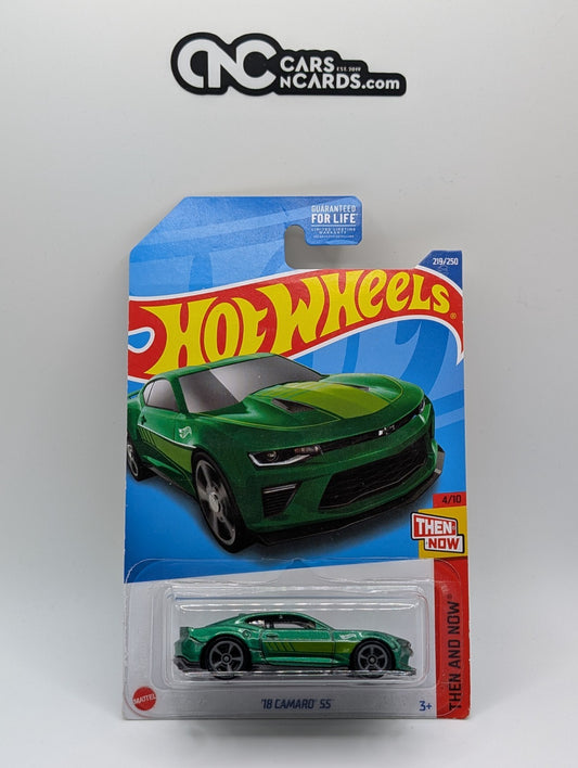 Hot Wheels Then And Now 4/10 '18 Camaro SS Green 219/250 (Hook Crease)