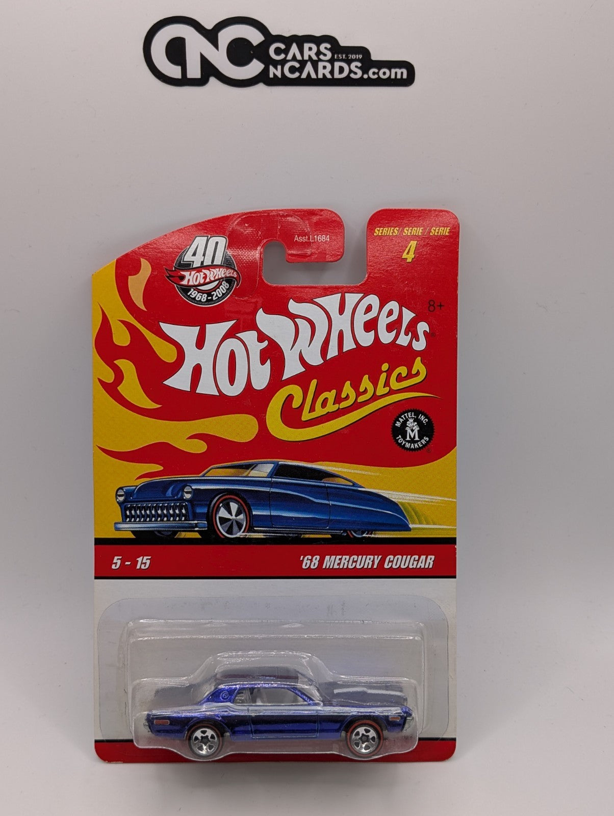 Hot Wheels Classics Series 4 5/15 '68 Mercury Cougar Blue (Soft Corners)
