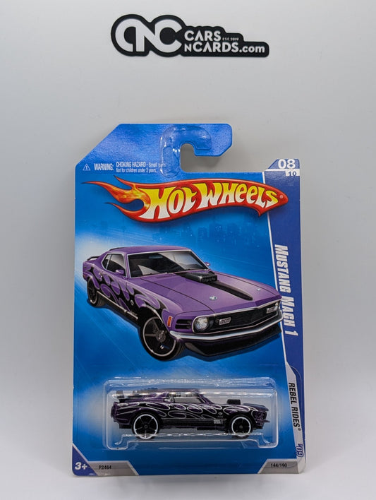 2009 Hot Wheels Rebel Rides 8/10 Mustang Mach 1 Purple (Soft Corners)