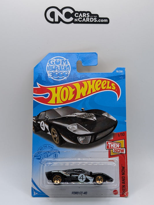 Hot Wheels Then And Now 1/10 Ford GT-40 Gumball 3000 78/250 (Card Damage)
