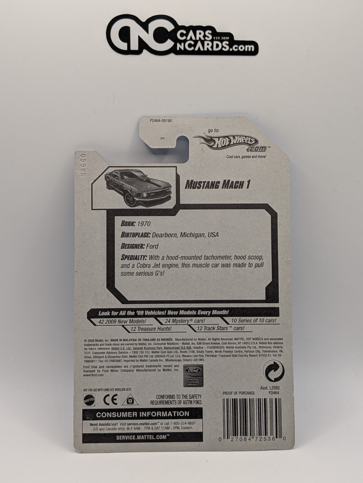 2009 Hot Wheels Rebel Rides 8/10 Mustang Mach 1 Purple (Soft Corners)