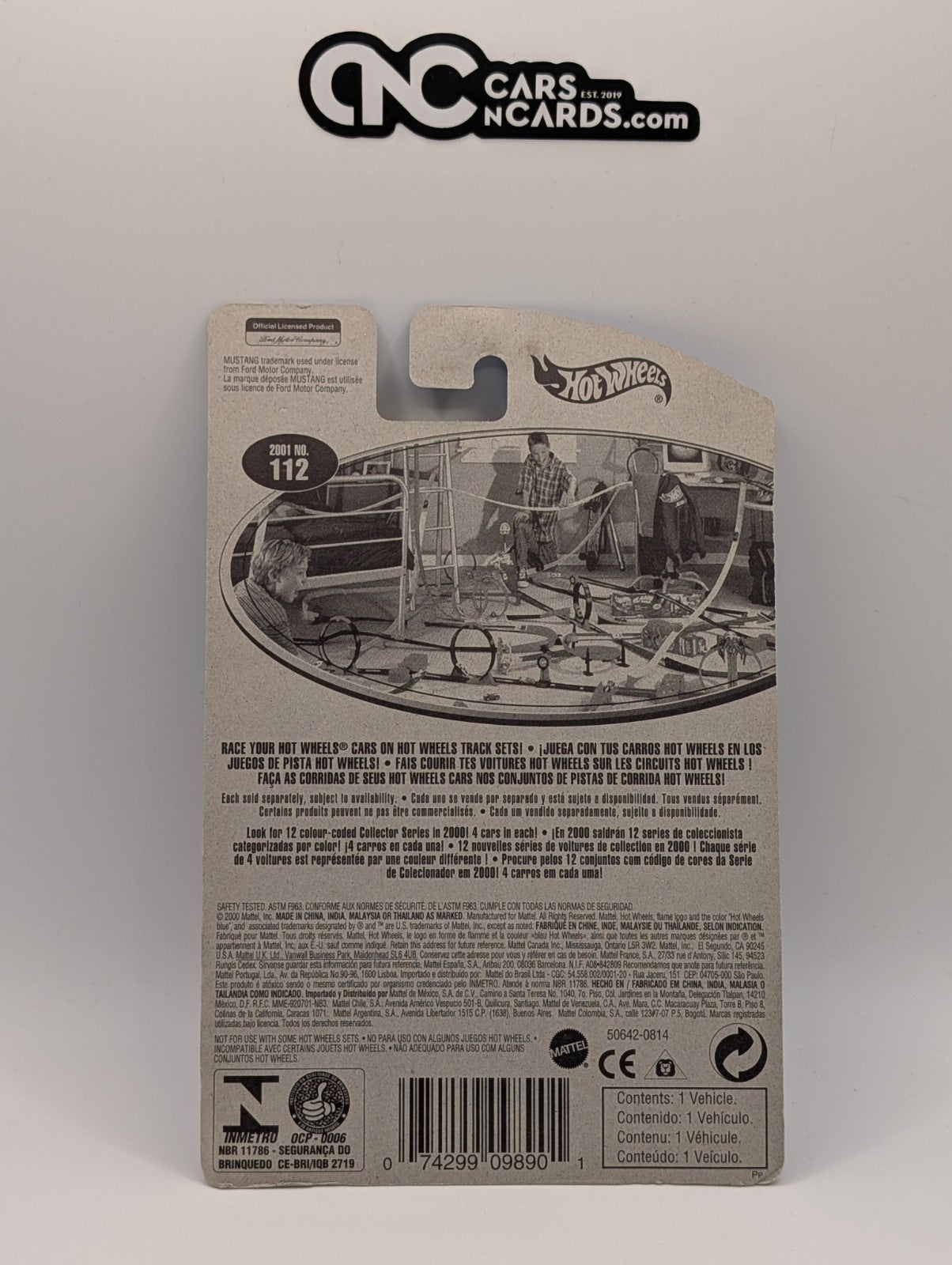 2001 Hot Wheels Mustang Mach 1 Silver Collector #112 (Soft Corners)