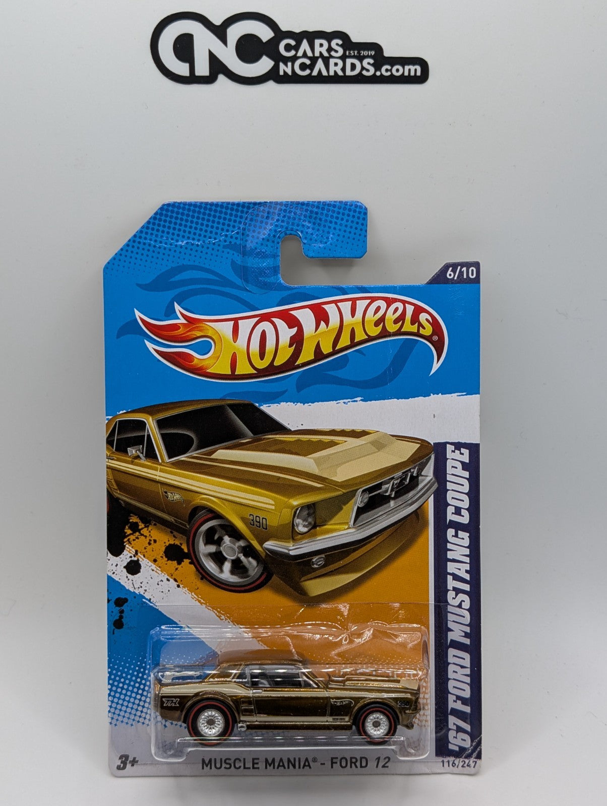 Hot Wheels Super Treasure Hunt '67 Ford Mustang Coupe (Card Damage)