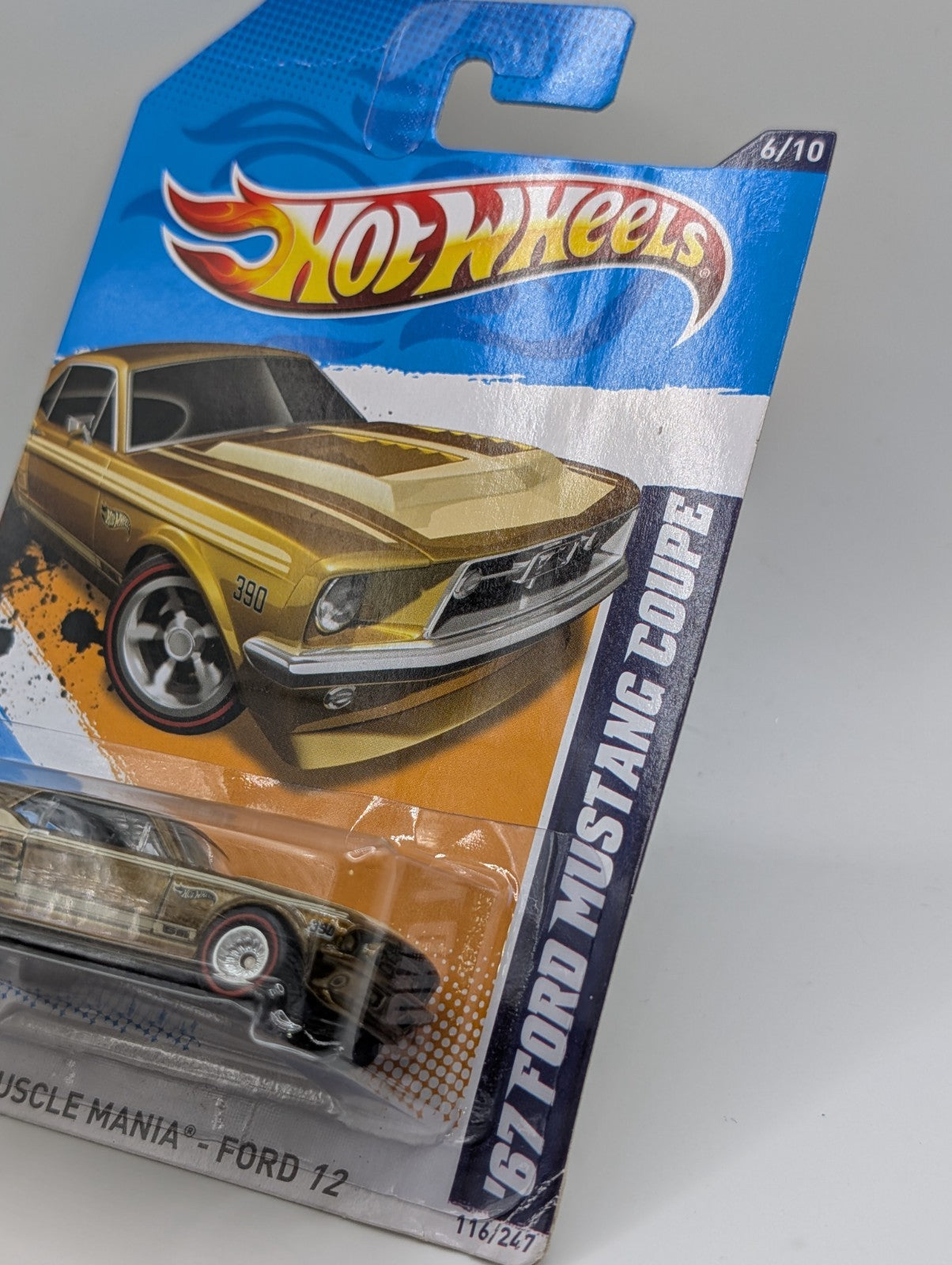 Hot Wheels Super Treasure Hunt '67 Ford Mustang Coupe (Card Damage)