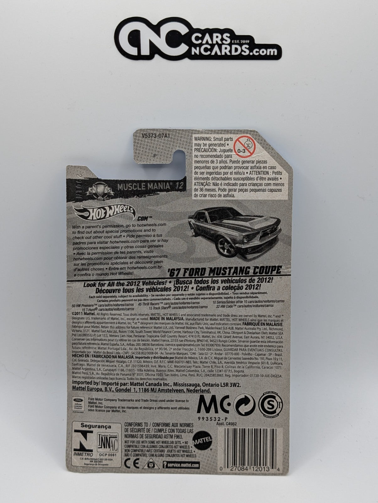 Hot Wheels Super Treasure Hunt '67 Ford Mustang Coupe (Card Damage)