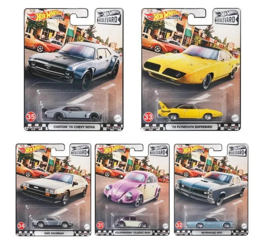 2021 Hot Wheels Premium Boulevard #31-35 Full Set of 5 Cars