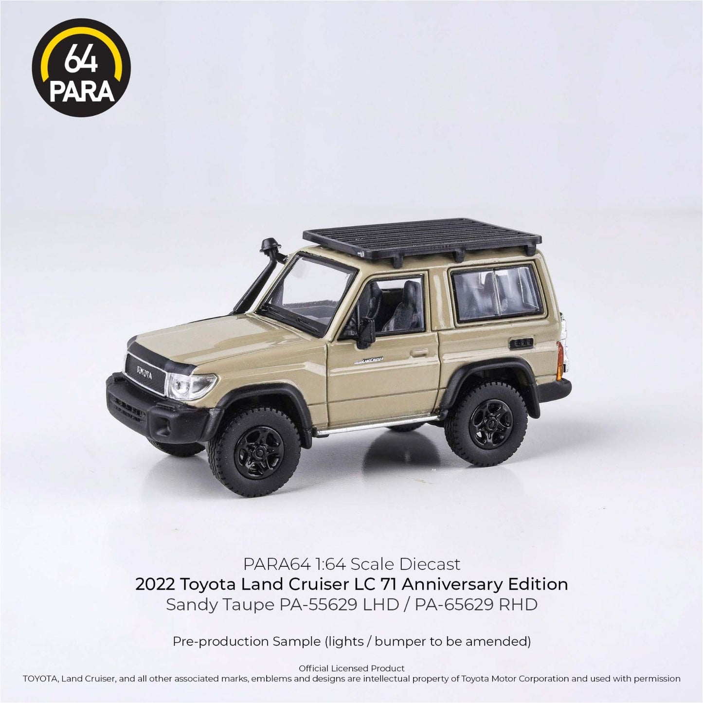 PARA64 1:64 Toyota Land Cruiser '71 Sandy Taupe Anniversary Ed LHD PA-55568