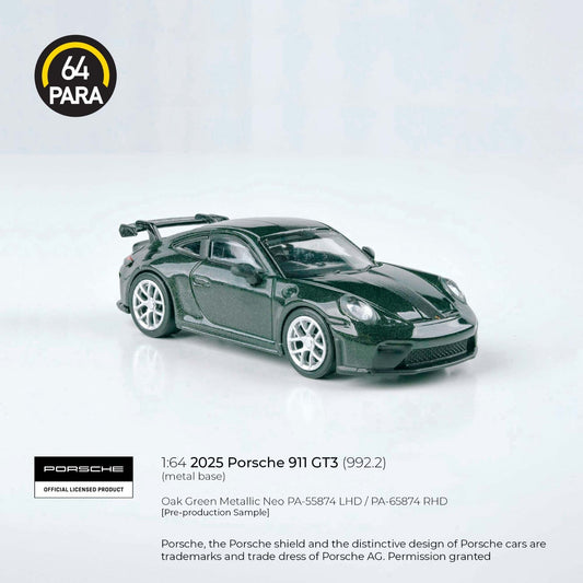 PARA64 1:64 2025 Porsche 911 GT3 (992.2) Oak Green Metallic PA-55874