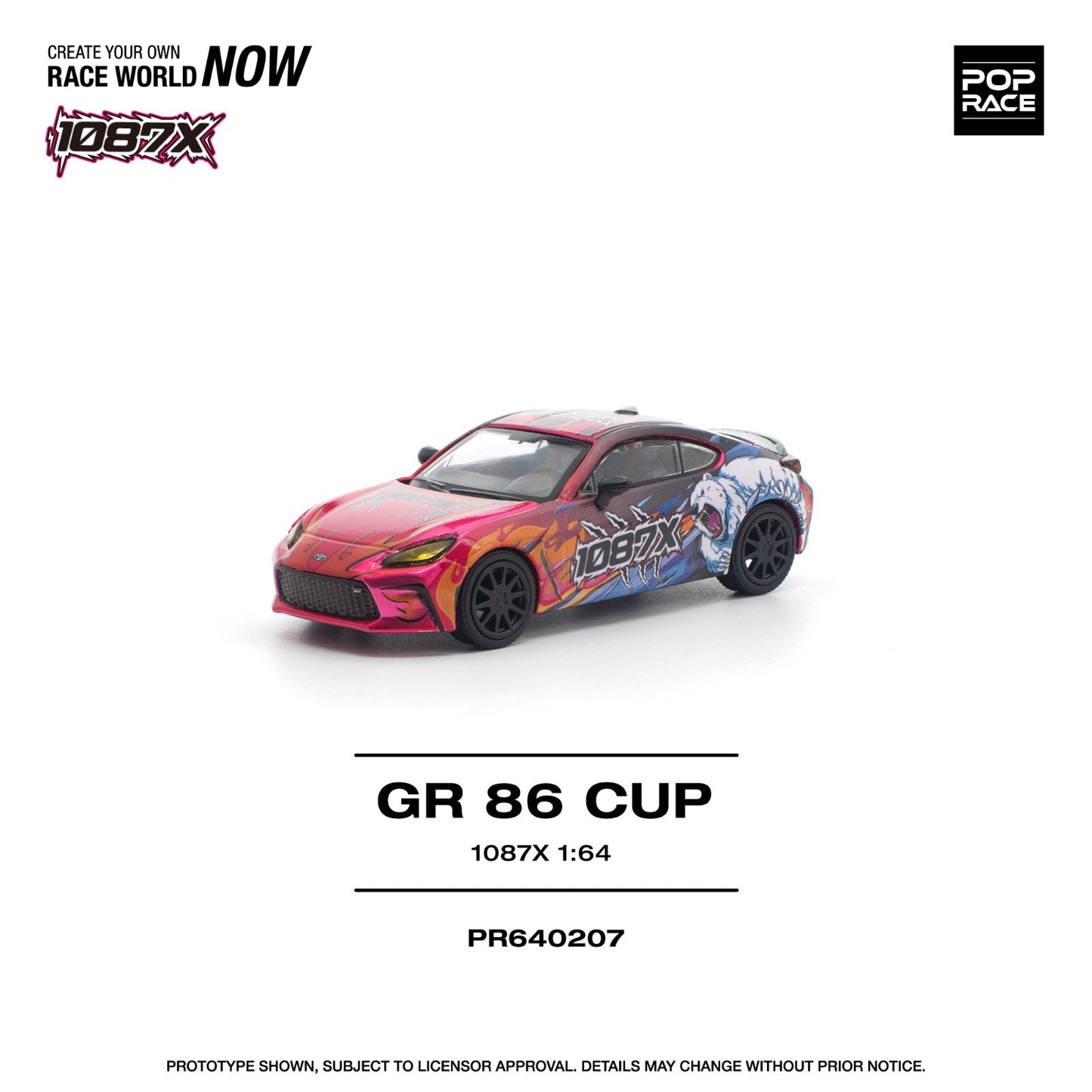 POPRACE 1:64 1087X Toyota GR86 CUP PR640207