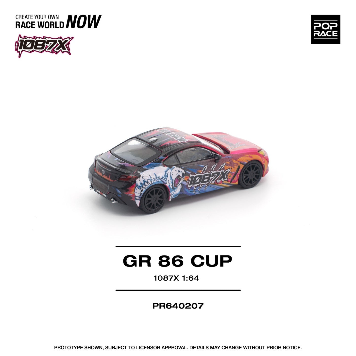 POPRACE 1:64 1087X Toyota GR86 CUP PR640207