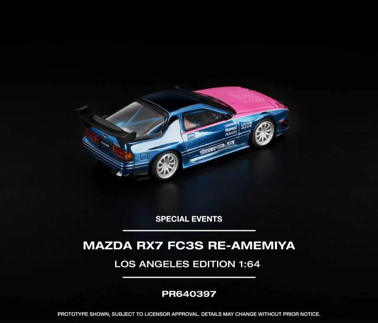 POPRACE 1:64 MAZDA RX7 FC3S RE-AMEMIYA LOS ANGELES EDITION PR640397