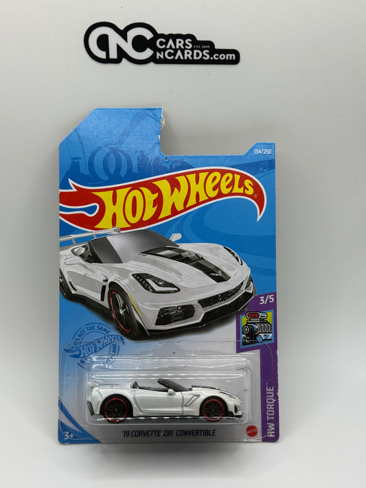 2021 Hot Wheels HW Torque 3/5 '19 Corvette ZR1 Convertible (Card Damage)