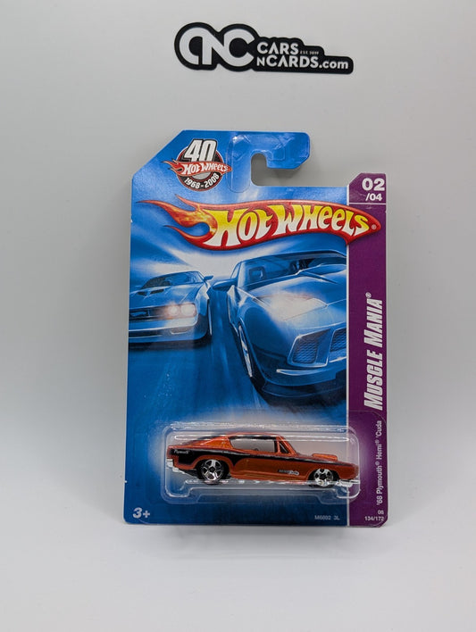 2008 Hot Wheels Muscle Mania 2/4 '68 Plymouth Hemi Cuda 131/172 (Card Damage)