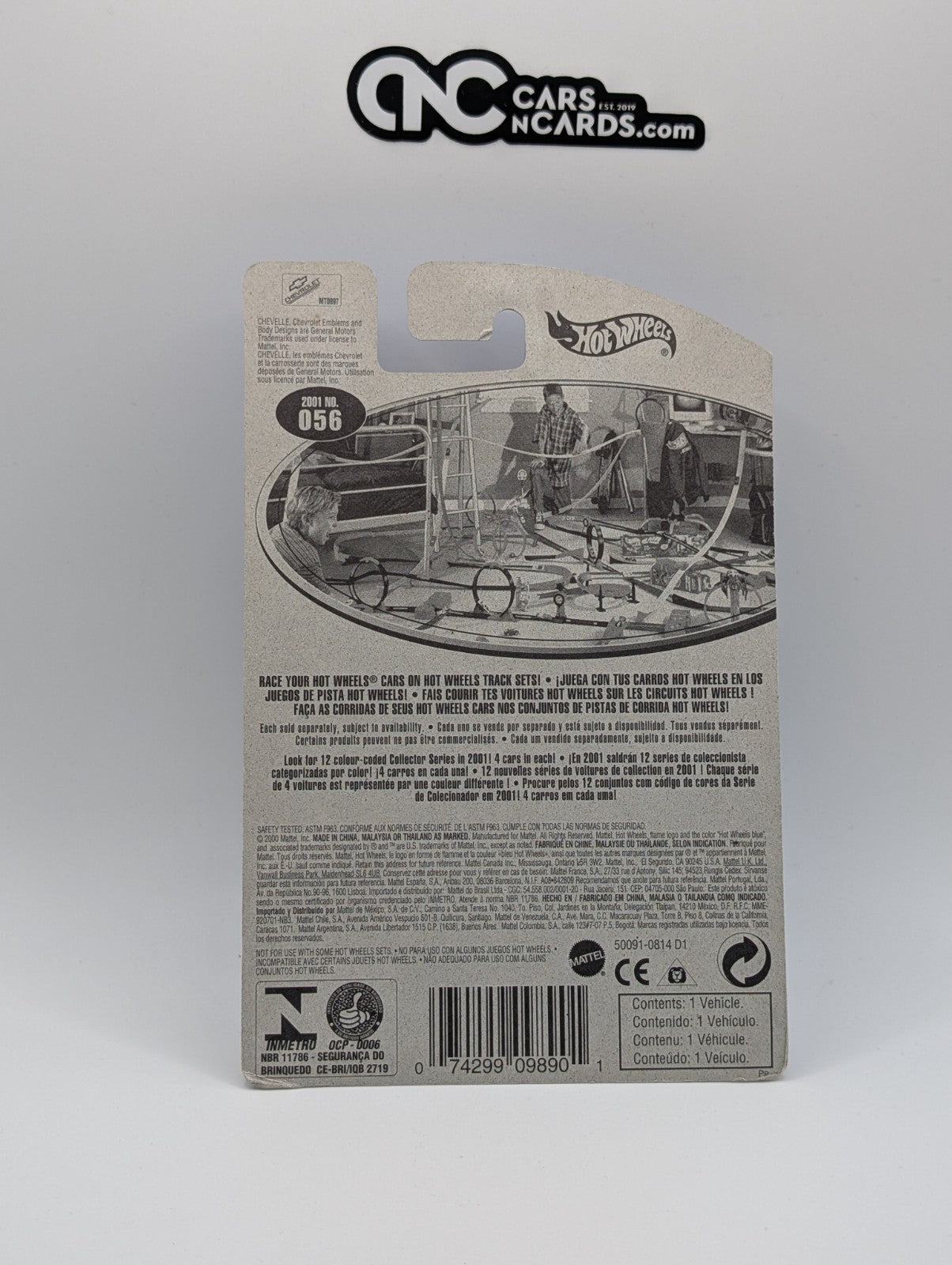 2001 Hot Wheels Chevelle SS 1970 Collector #56 (Card Damage)