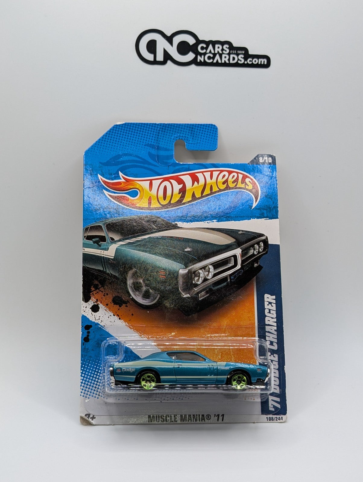 2011 Hot Wheels Muscle Mania 8/10 '71 Dodge Charger 108/244 (Soft Corners)