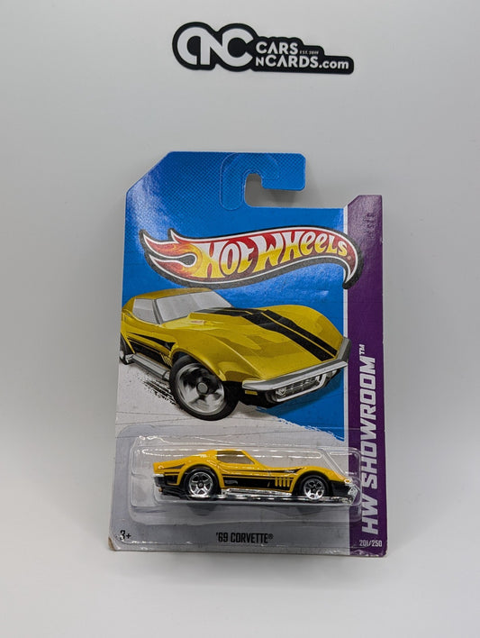 2013 Hot Wheels HW Showroom '69 Corvette 201/250 (Card Damage)