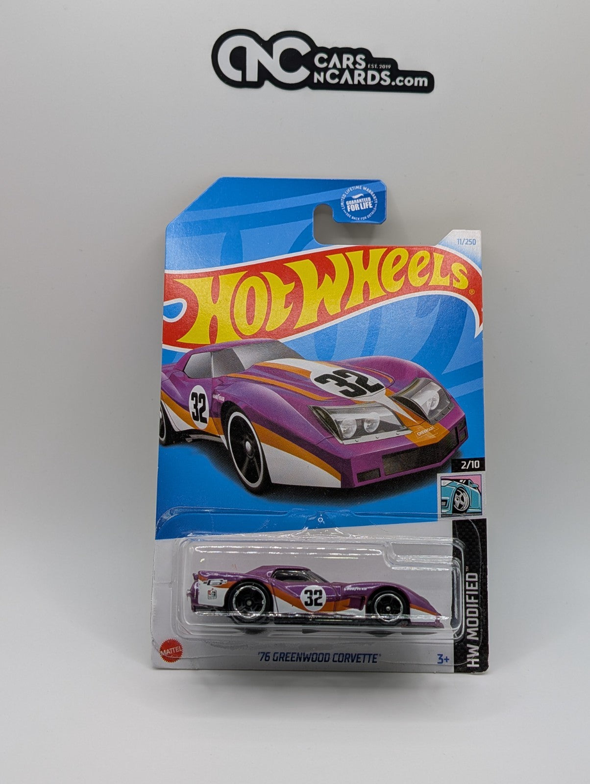 Hot Wheels HW Modified 2/10 '76 Greenwood Corvette 11/250 (Soft Corners)