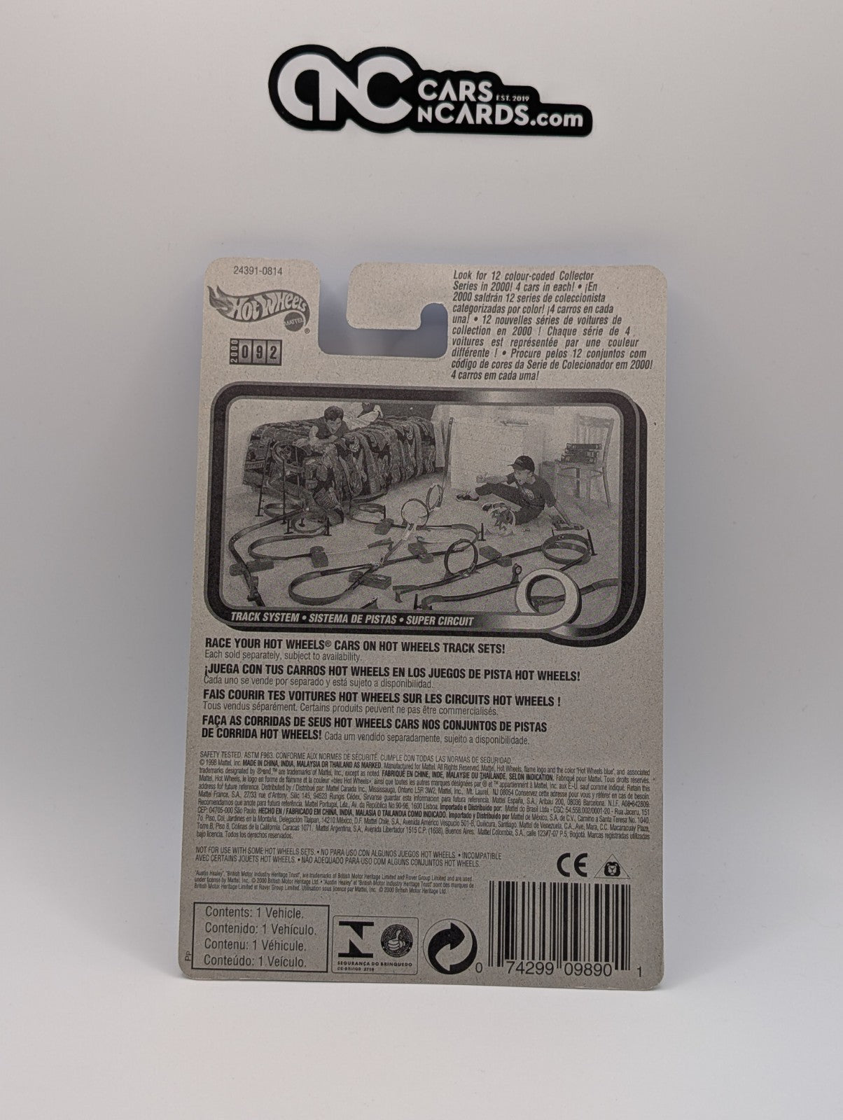 2000 Hot Wheels First Editions 32/36 Austin Healey (Card Damage)