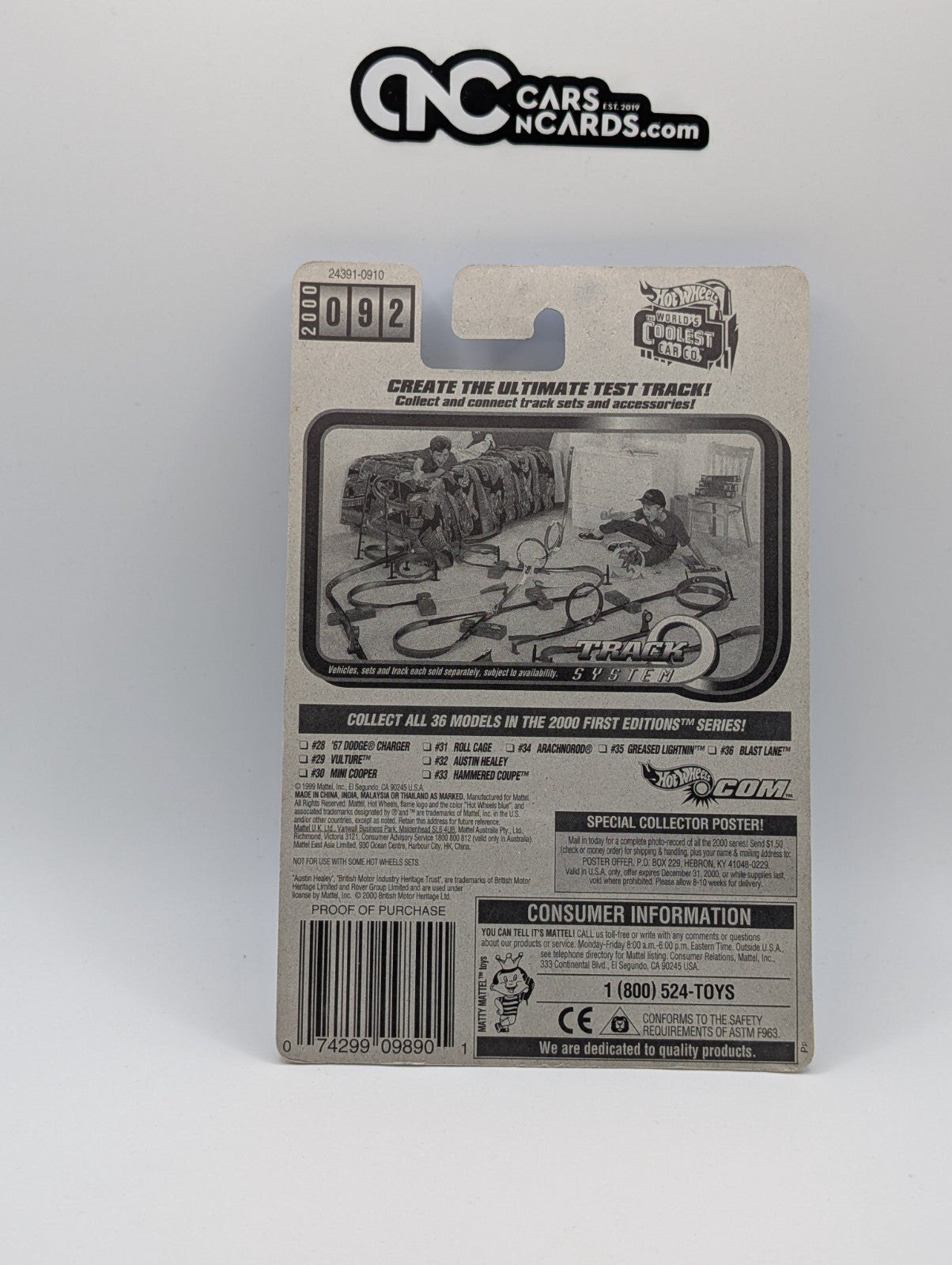 2000 Hot Wheels First Editions 32/36 Austin Healey Collector #92 (Soft Corners)