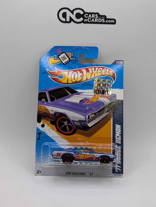 2012 Hot Wheels Factory Sealed '71 Dodge Demon 177/247 (Soft Corners)