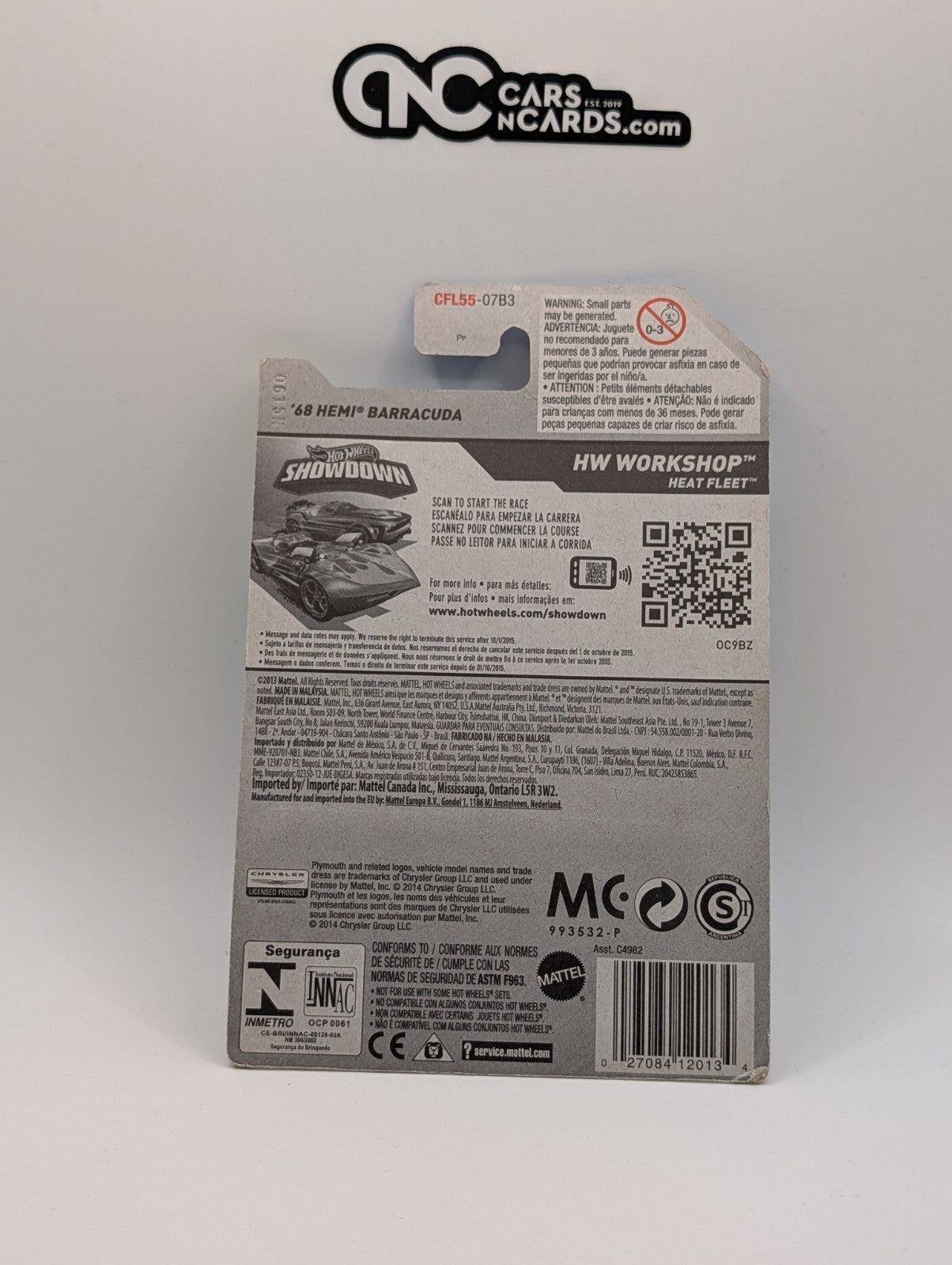 Hot Wheels HW Workshop '68 Hemi Barracuda 213/250 (Card Damage)