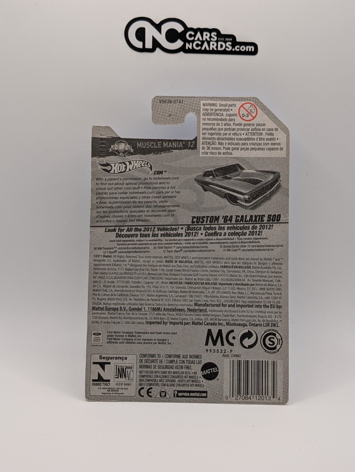 2012 Hot Wheels Muscle Mania 3/10 Custom '64 Galaxie 500 113/247 (Soft Corners)