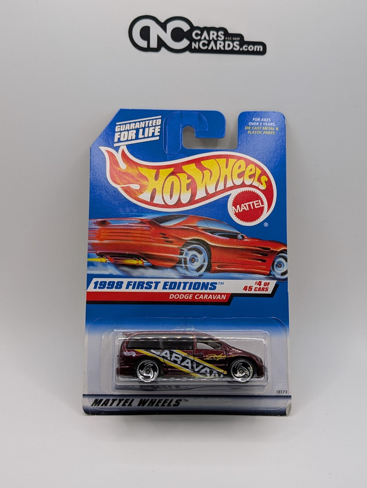 1998 Hot Wheels First Editions 4/45 Dodge Caravan Collector #633 (Soft Corners)
