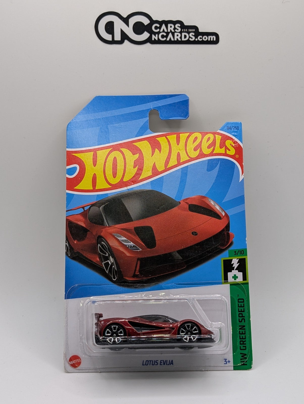 Hot Wheels HW Green Speed 3/10 Lotus Evija Red 84/250 (Soft Corners)