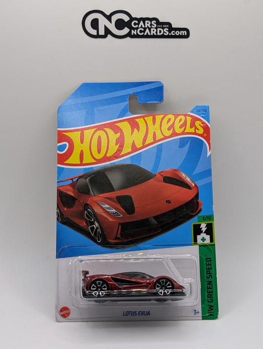 Hot Wheels HW Green Speed 3/10 Lotus Evija Red 84/250 (Soft Corners)