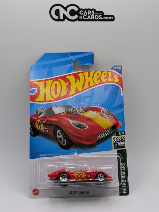 Hot Wheels Retro Racers 7/10 Glory Chaser Red 123/250 (Card Damage)
