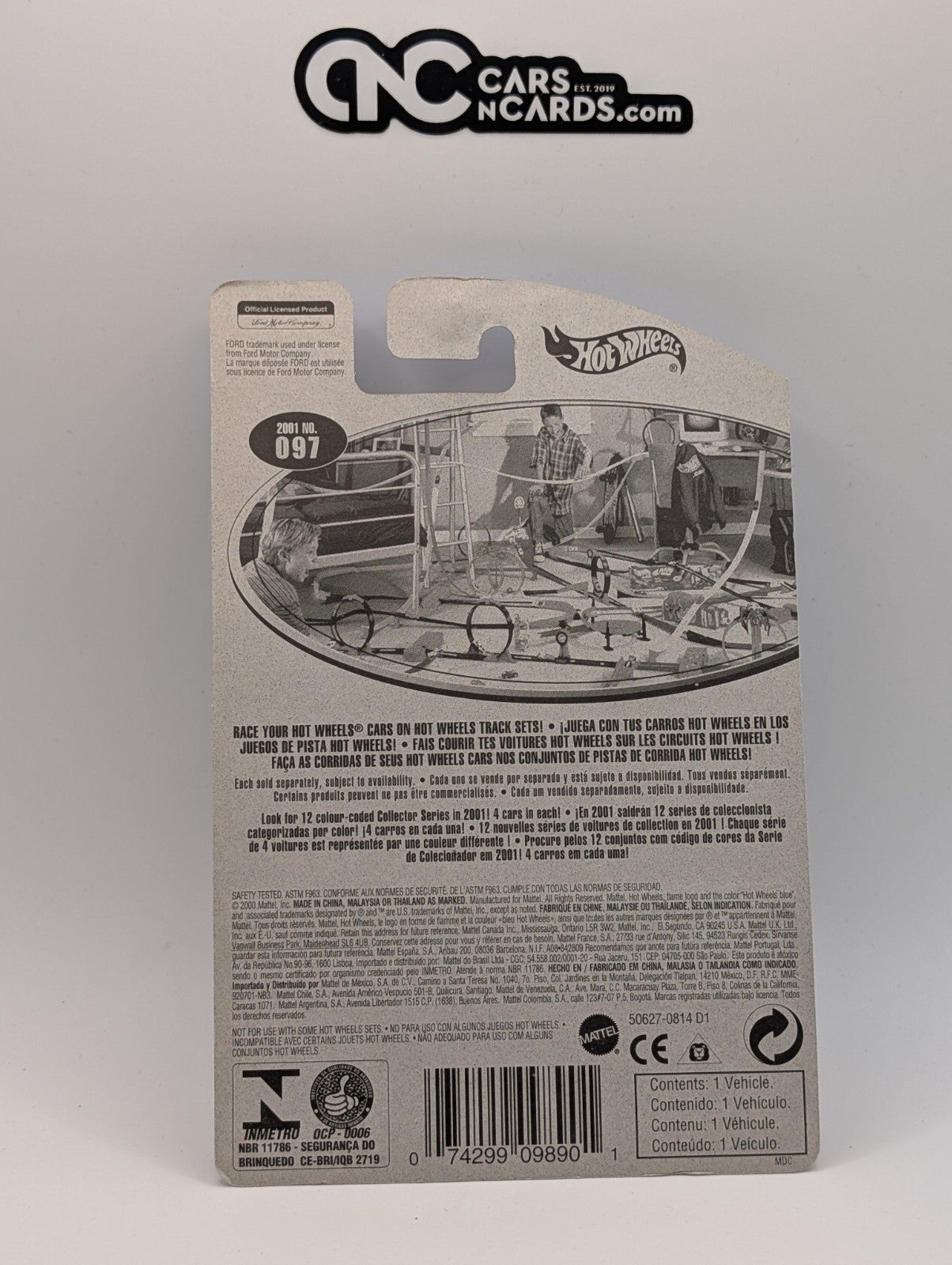 2001 Hot Wheels Anglia Panel Yellow Collector #97 (Soft Corners)