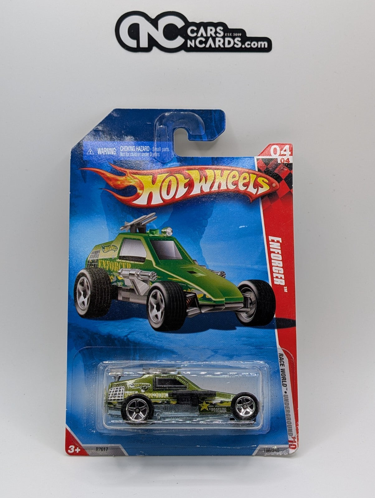 2010 Hot Wheels Race World 4/4 Enforcer 188/240 (Card Damage)