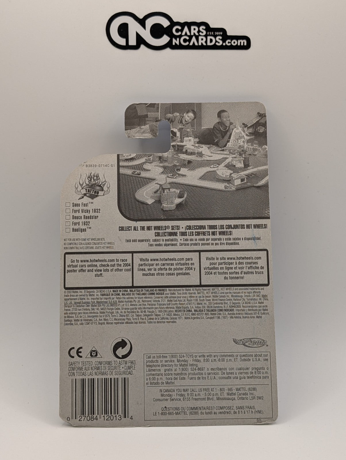 2004 Hot Wheels Tat Rods 1/5 Sooo Fast Collector #118 (Card Damage)