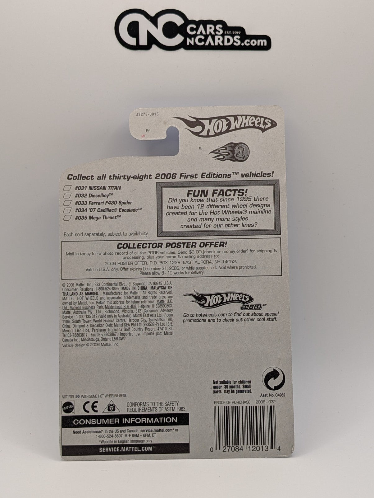 2006 Hot Wheels First Editions 32/38 Factor Sealed Dieselboy (Soft Corners)