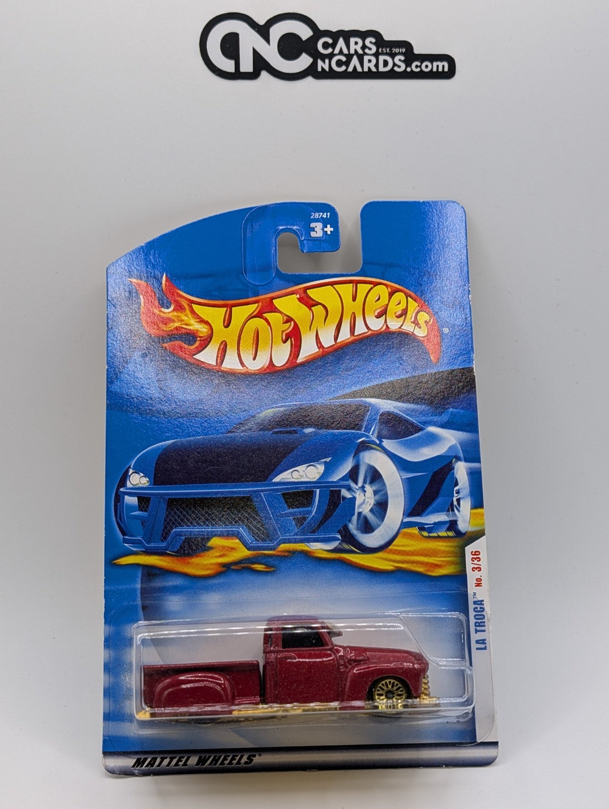 2001 Hot Wheels La Troca Red Collector #15 (Soft Corners)
