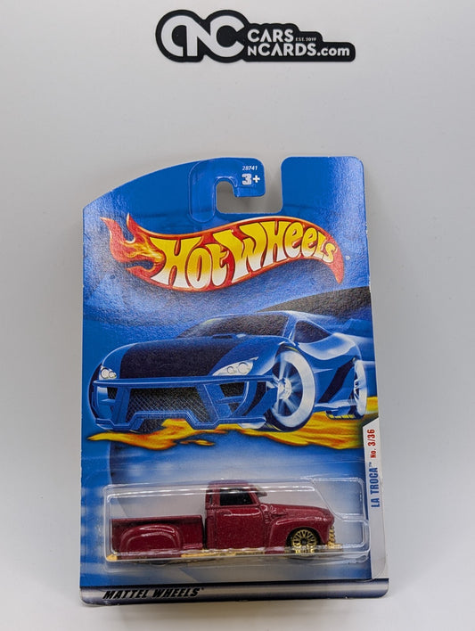 2001 Hot Wheels La Troca Red Collector #15 (Soft Corners)
