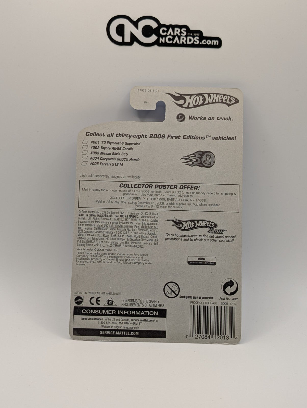 2005 Hot Wheels First Editions 16/20 Ford Shelby GR-1 Concept (Soft Corners)