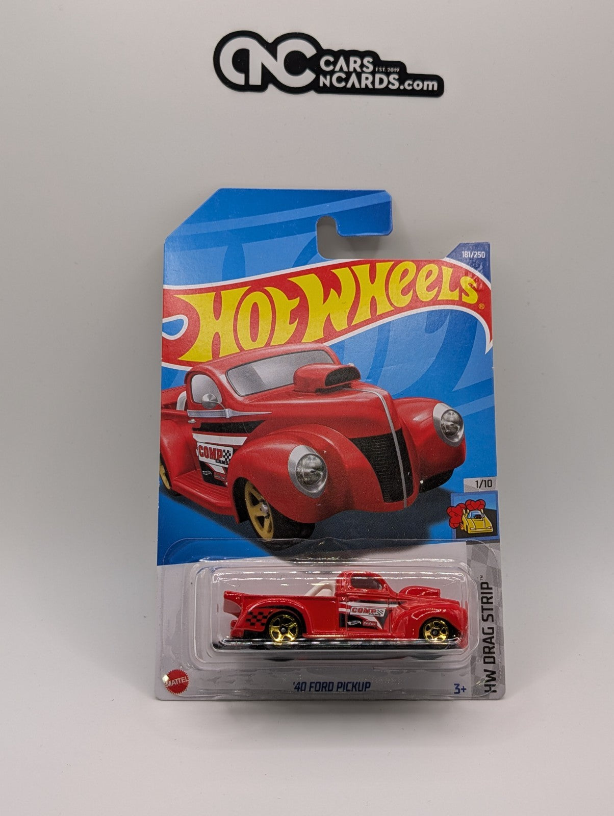 Hot Wheels HW Drag Strip 1/10 '40 Ford Pickup Red 181/250 (Soft Corners)