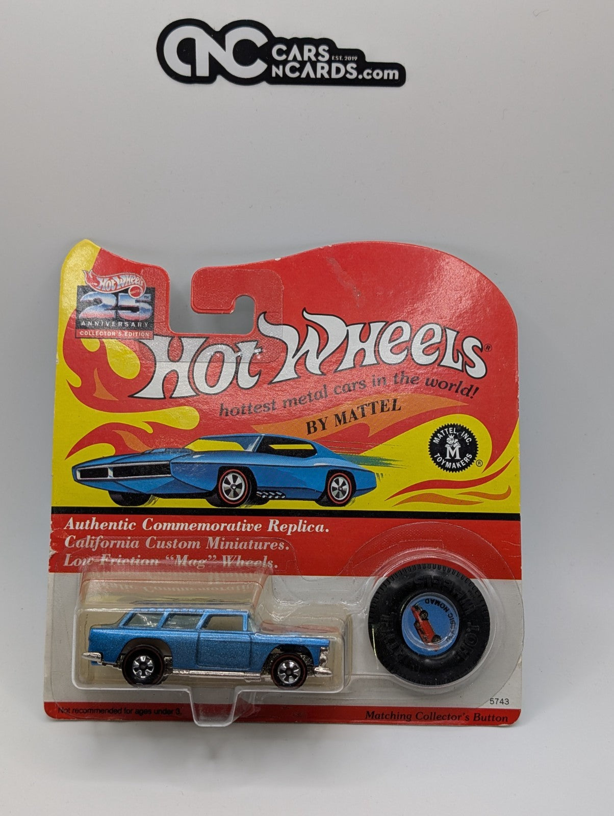 1993 Hot Wheels 25th Anniversary Series Red Lines Classic Nomad (Card Damage)