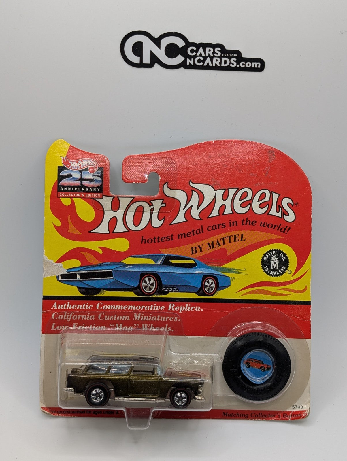 1993 Hot Wheels 25th Anniversary Series Red Lines Classic Nomad (Card Damage)