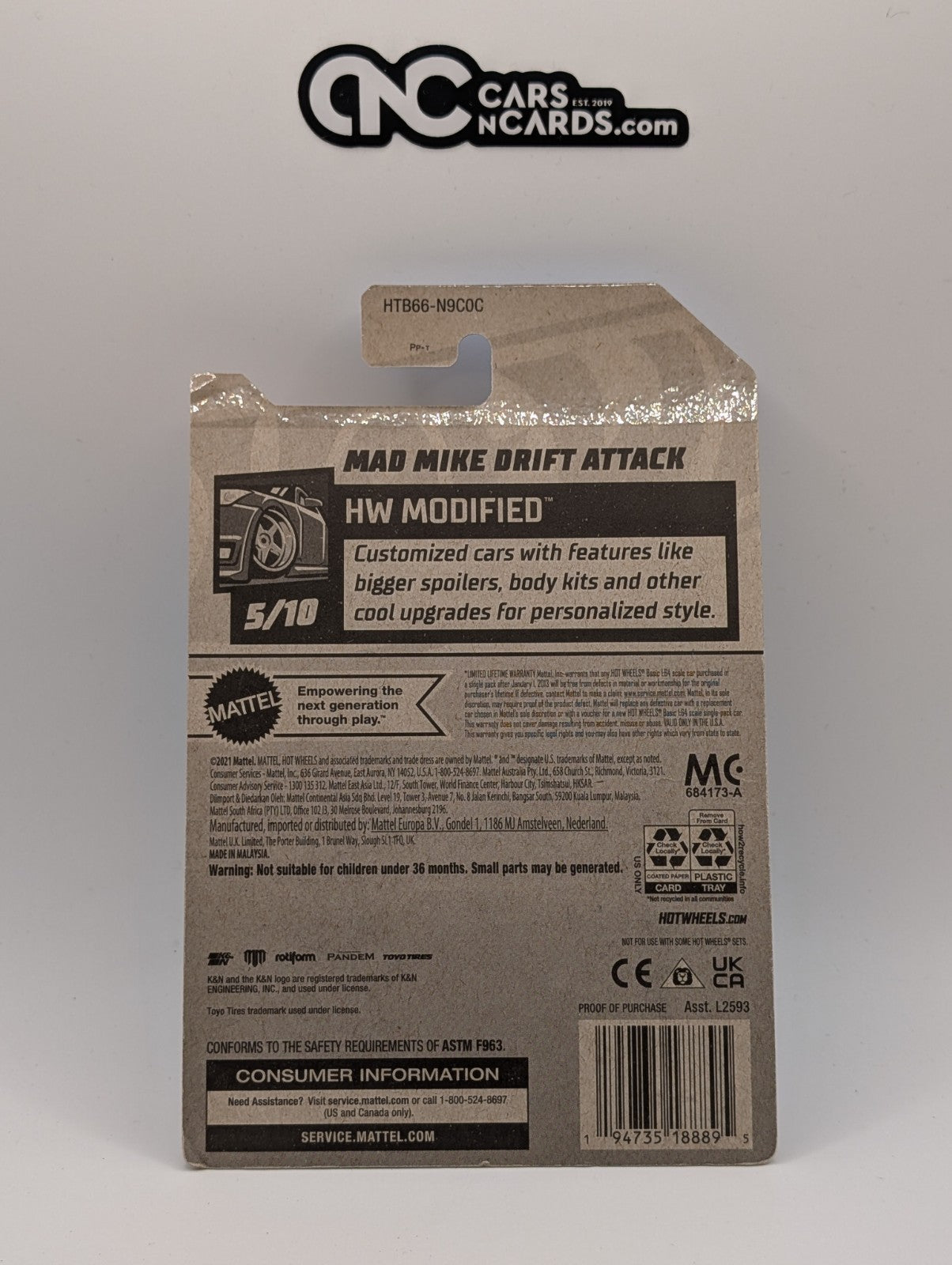 Hot Wheels HW Modified 5/10 Mad Mike Drift Attack 59/250 (Soft Corners)