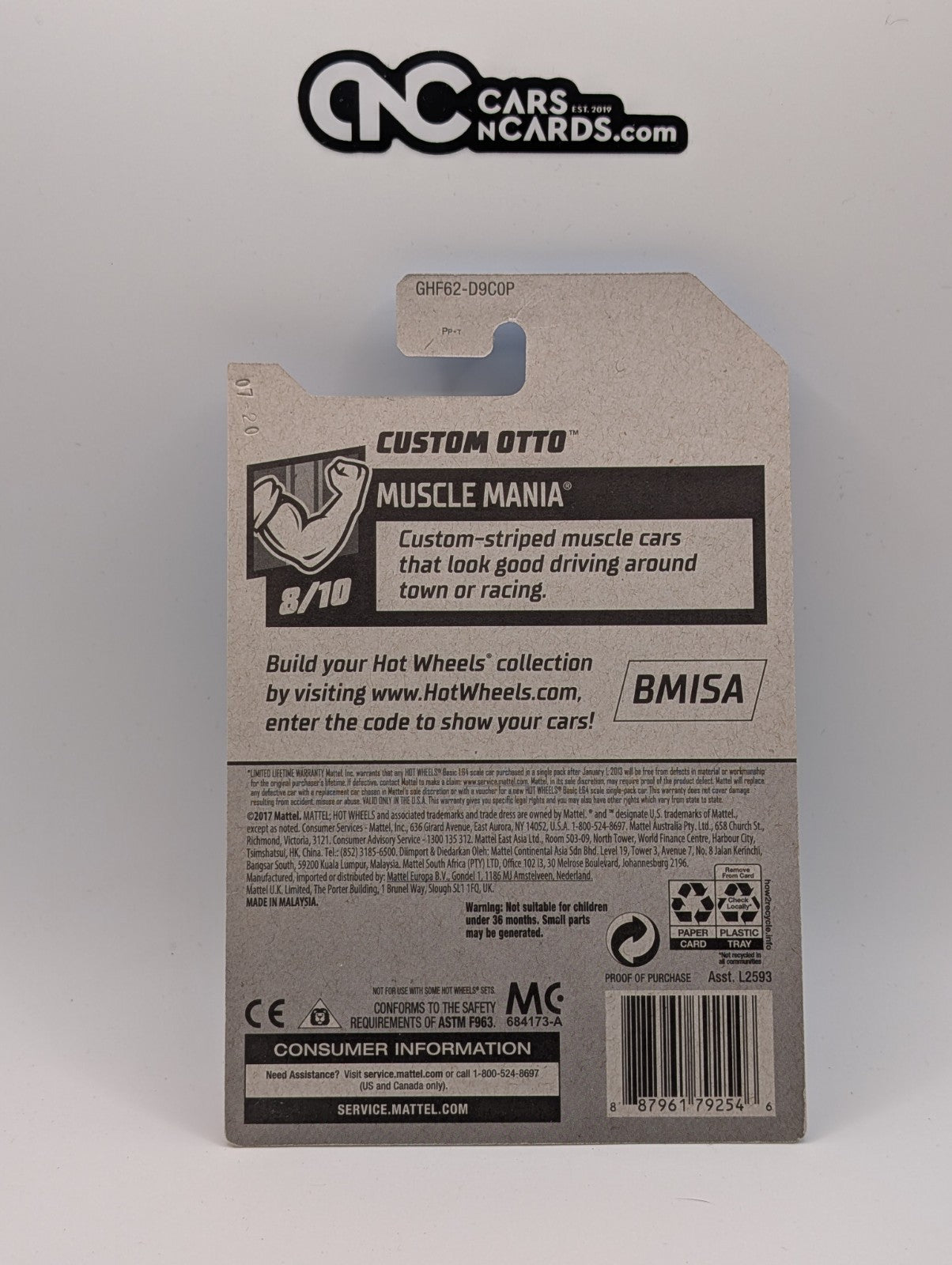 Hot Wheels HW Muscle Mania 8/10 Custom Otto Blue 173/250 (Soft Corners)